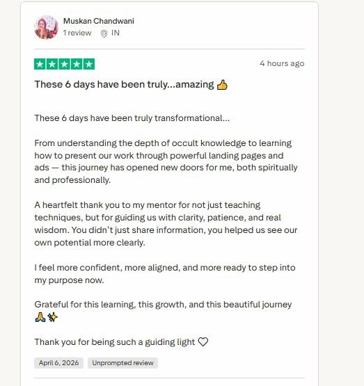 Muskan Chandwani Review - 5 Stars